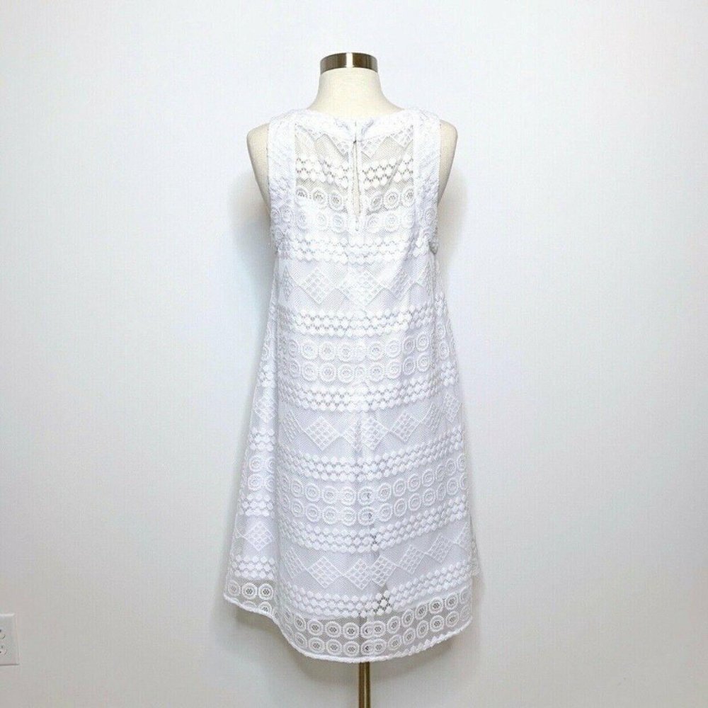 Donna Morgan Dress Women Size 4 Tent Sleeveless Lace Overlay NWT Wedding - Picture 3 of 5